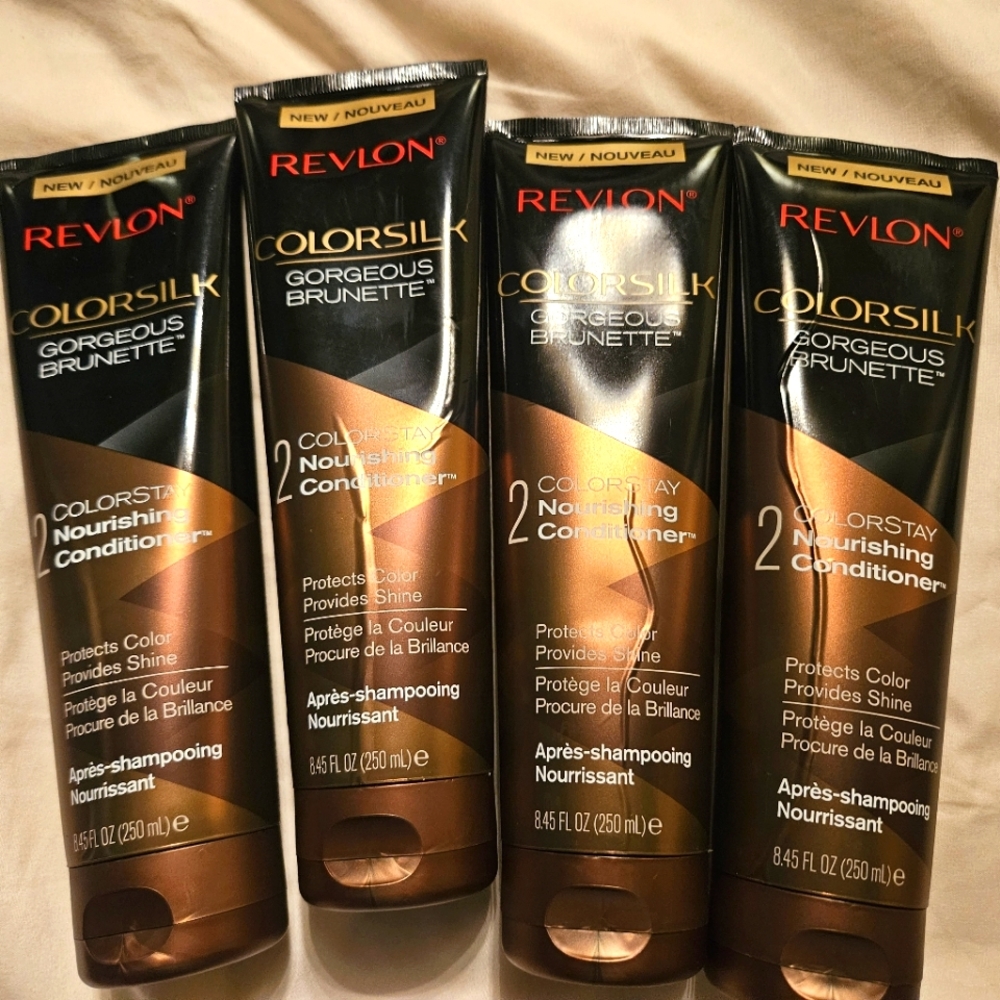4 pack Revlon ColorSilk Gorgeous Brunette 2 ColorStay Nourishing Conditioner